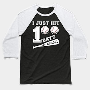 I Just Hit 100 Days of School 100th Day of School Student Teacher Baseball T-Shirt